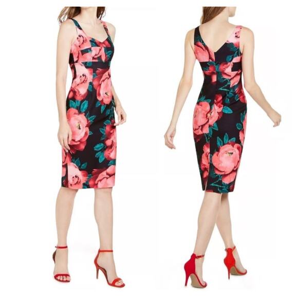 NEW Trina Trina Turk Floral Sheath Dress size 6 - Picture 1 of 10